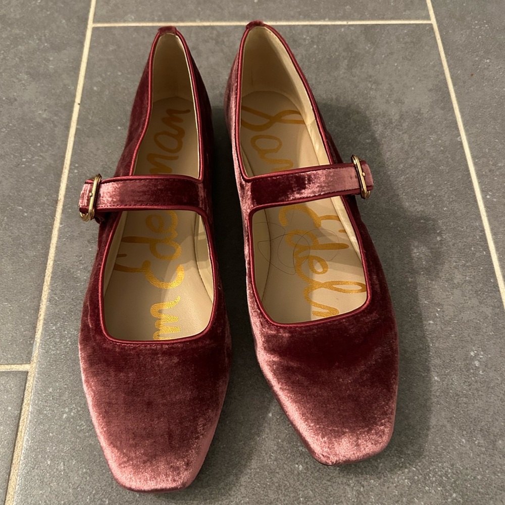 Sam Edelman Michaela Mary Jane, velvet, size 10